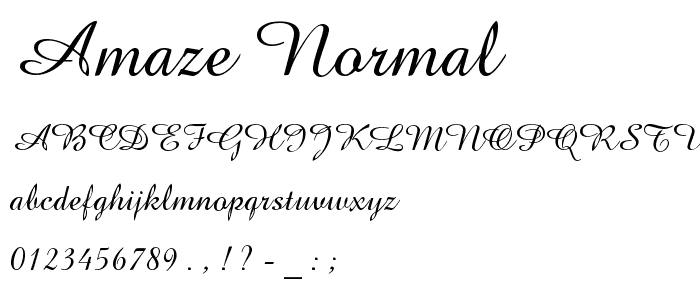 Amaze Normal font